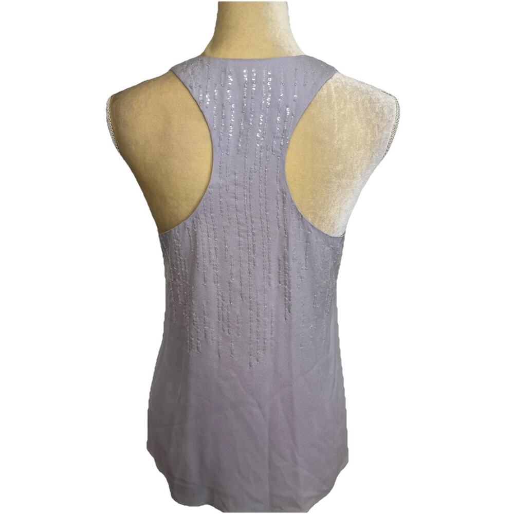 Tibi Lavender Sequin Scoop Neck Tank - Picture 5 of 11